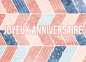 Anniversaire &eacute;l&eacute;gant avec motifs color&eacute;s